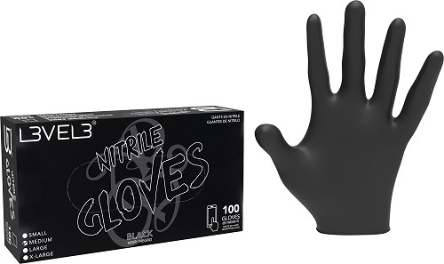 L3VEL3 Nitrilhandschuhe Medium Black
