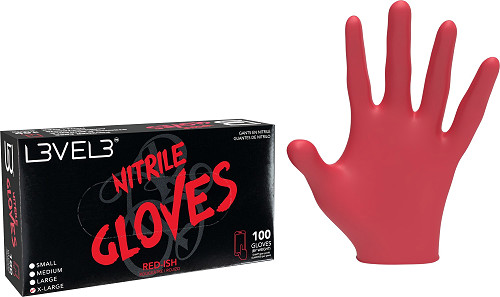  L3VEL3 Nitrilhandschuhe XL Red-ish 