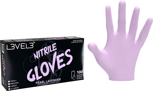 L3VEL3 Nitrilhandschuhe XL Perlenlavendel