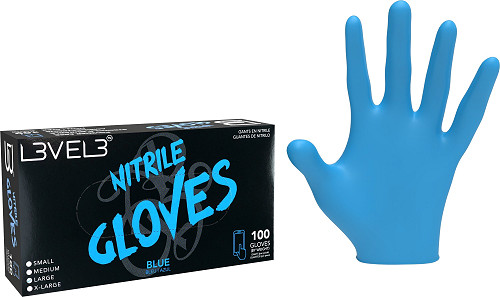L3VEL3 Nitrilhandschuhe Large Blue