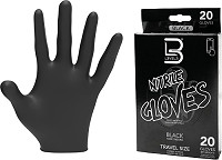 L3VEL3 Nitrile Gloves Black Travel Size